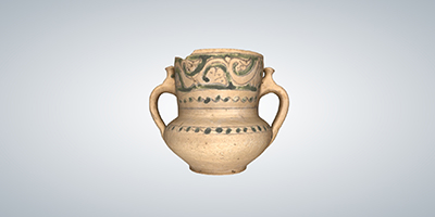 文物数字化-双耳彩陶罐3D展示